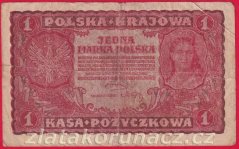 Polsko - 1 Marka 1919 - série I., 2 písmena
