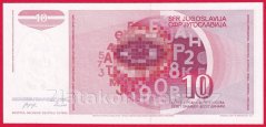 Jugoslávie - 10 Dinara 1990