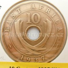 Afrika východní - 10 cents 1937 KN