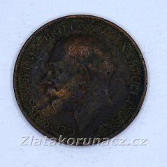Anglie - 1/2 penny 1918