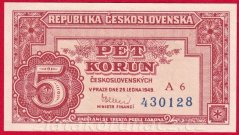 5 Kčs 1949 A 6