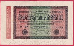 Německo - 20.000 mark 20.2.1923 - série U-BK