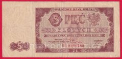 Polsko - 5 zlotych 1948