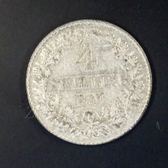Dánsko - 4 skilling rigsmont 1856 VS