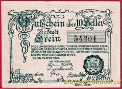 Grein - 10 haléřů - 1920