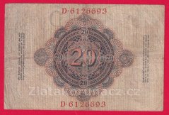 Německo - 20 mark 7.2.1908 - série D