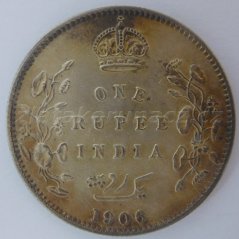 Indie - Britská - 1 rupee 1906 (Bombay)