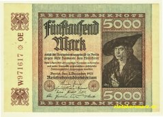 Německo - 5000 mark 2.12.1922 - série W-OE
