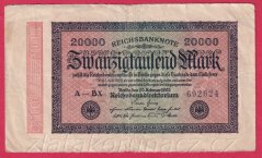 Německo - 20.000 mark 20.2.1923 - série A-BX - 6 m.č.