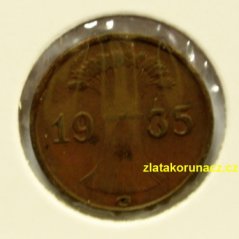Německo - 1 Reichspfennig 1935 G