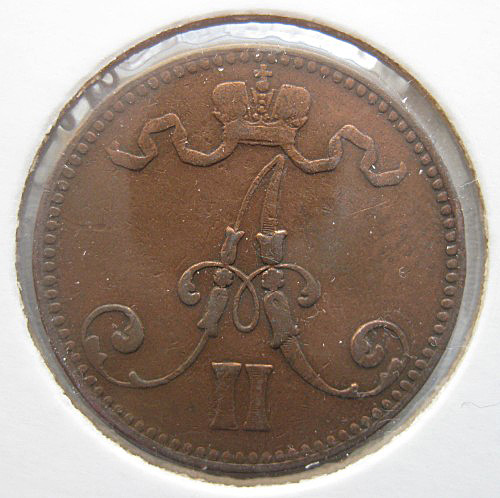 Finsko - 5 penniä 1866