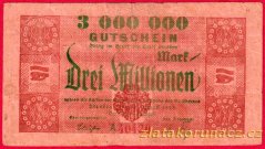 Drážďany - 3 milióny marek - 1923