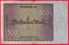 Německo - 500 Mark 27.3.1922 - série C-A