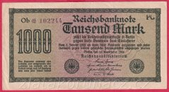Německo - 1000 mark 15.9.1922 - série Ob-PG