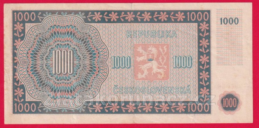 1000 Kčs 1945 13 E