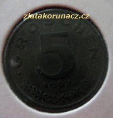 Rakousko - 5 groschen 1962