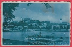 Bratislava - pohled na hrad, Dunaj, loď