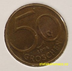 Rakousko - 50 groschen 1974