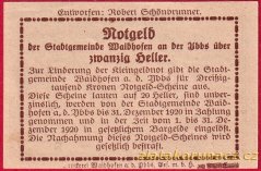 Waidhofen - 20 haléřů - 1920 - hnědá