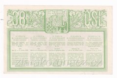 Los - 15 kč - 38. Československá třídní loterie III. - H r.1938
