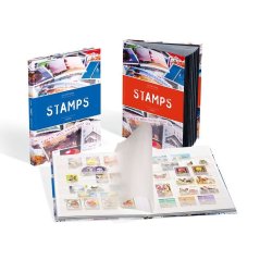 STAMPS - A5 kniha na známky - 16 bílých stran - modrá