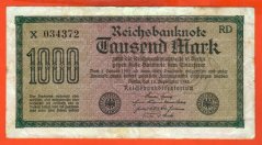 Německo - 1000 mark 15.9.1922 - série X-RD