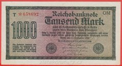 Německo - 1000 mark 15.9.1922 - série T-OM