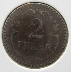 Maďarsko - 2 fillér 1940 BP železo