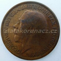 Anglie - 1/2 penny 1916