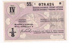 Los - 40 kčs - 55. Československá třídní loterie IV. - G r.1947