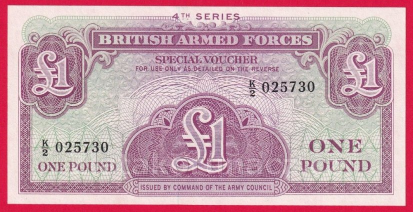 Anglie - 1 Pound 1962 British Armed Forces - 4. série