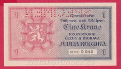 1 Koruna 1940 D 040 perf.