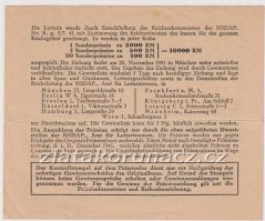 Los - reichslotterie der NSDAP - 16 000 RM 1941