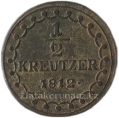 1/2 krejcar 1812 A