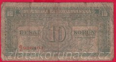 10,-Kčs b.l. 1945 SZ