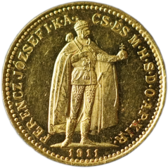 Zlatá mince Rakousko - Uhersko - 10 Koruna 1911 K.B.