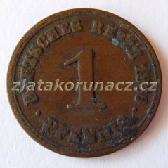 Německo - 1 Reich Pfennig 1886 A