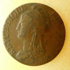 Francie - 5 centimes L´AN 4 A
