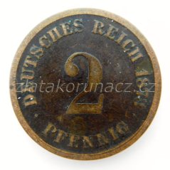 Německo - 2 Reich Pfennig 1873 D