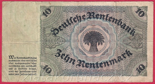 Německo - 10 Rentenmark 3.7.1925 - série B
