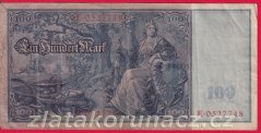 Německo - 100 mark 21.4.1910 - série E-červený