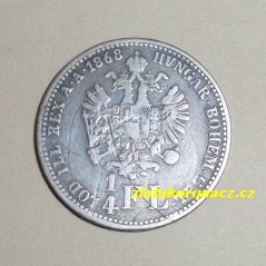 1/4 zlatník  1868 A