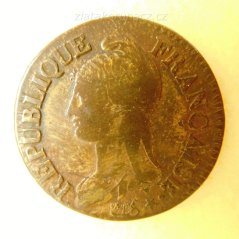 Francie - 5 centimes L'AN 8 AA