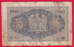 Itálie - 5 lire 1940-44