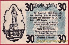 Schlierbach - 30 haléřů - 1920