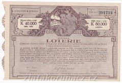 Los - 1 koruna - český pomocný zemský spolek - r.1917