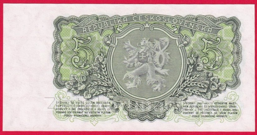 5 Kčs 1953 NV - český číslovač
