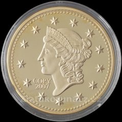 Nejznámější repliky US mincí - 1 dollar 1849 C