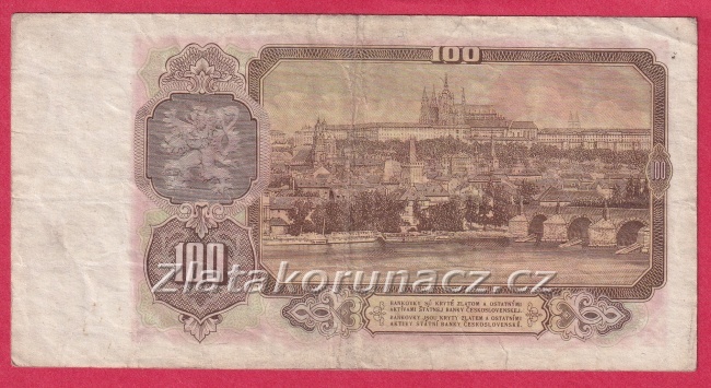 100 Kčs 1953 BH-ruský číslovač