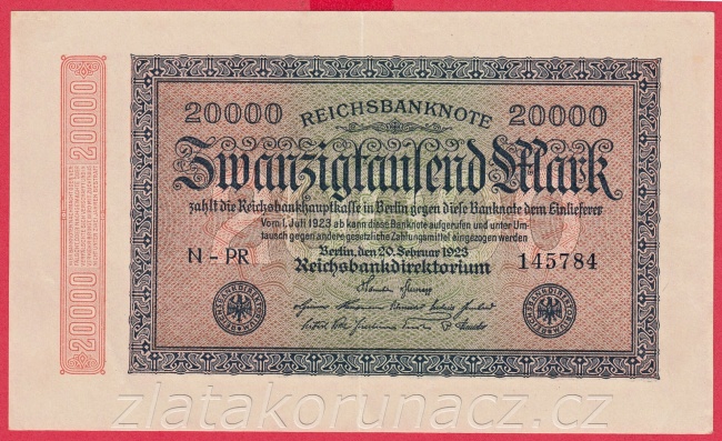 Německo - 20.000 mark 20.2.1923 - série N-PR